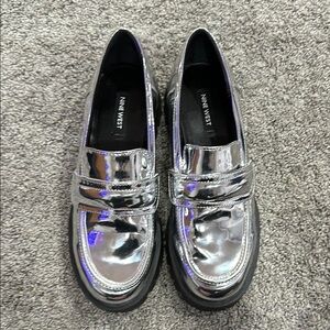 Nine West Silver Loafers for Women